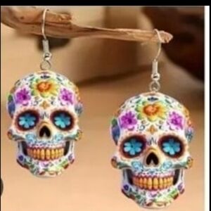 Colorful Skull Earrings